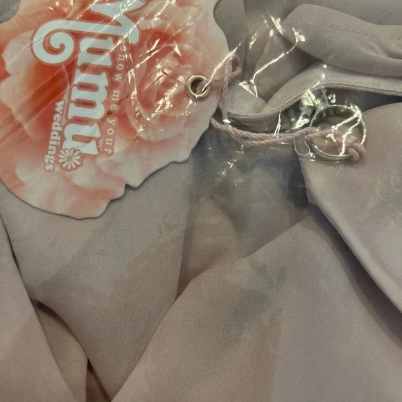 Show Me Your Mumu “Caitlin” Ruffle Maxi Bridesmaids Dress Dusty Blush Pink Large - Picture 7 of 7